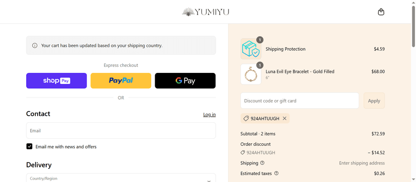 20% Off on Hypoallergenic & Water Resistant Jewelry Sets - Use the code at Yumiyu Jewelry
